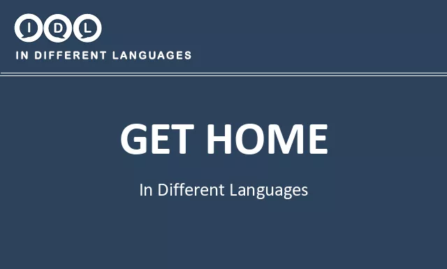 Get home in Different Languages - Image