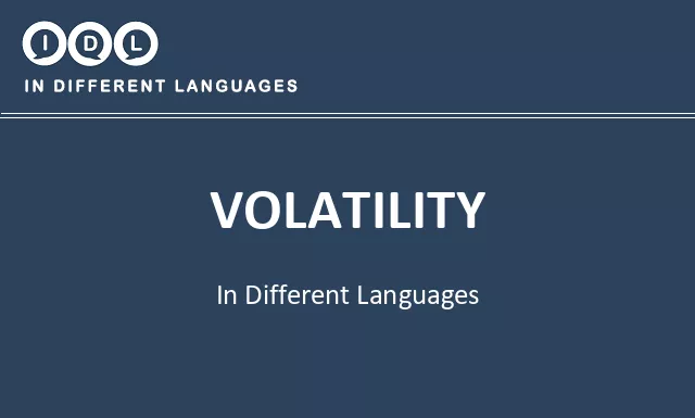 Volatility in Different Languages - Image