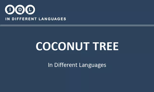 Coconut tree in Different Languages - Image