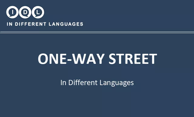 One-way street in Different Languages - Image