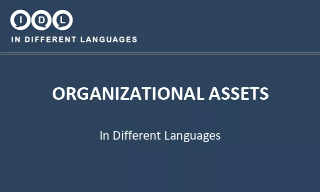 Organizational assets in Different Languages - Image