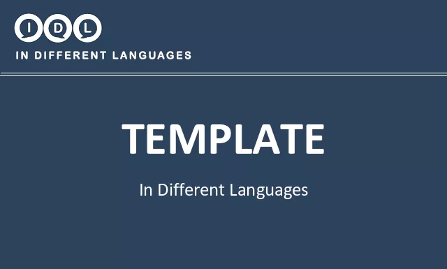 Template in Different Languages - Image