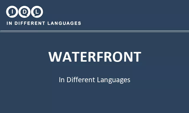 Waterfront in Different Languages - Image